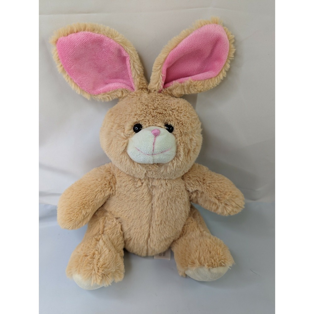 Tan Rabbit Plush 13 Inch Pink Ears Far East Brokers Stuffed Animal Toy